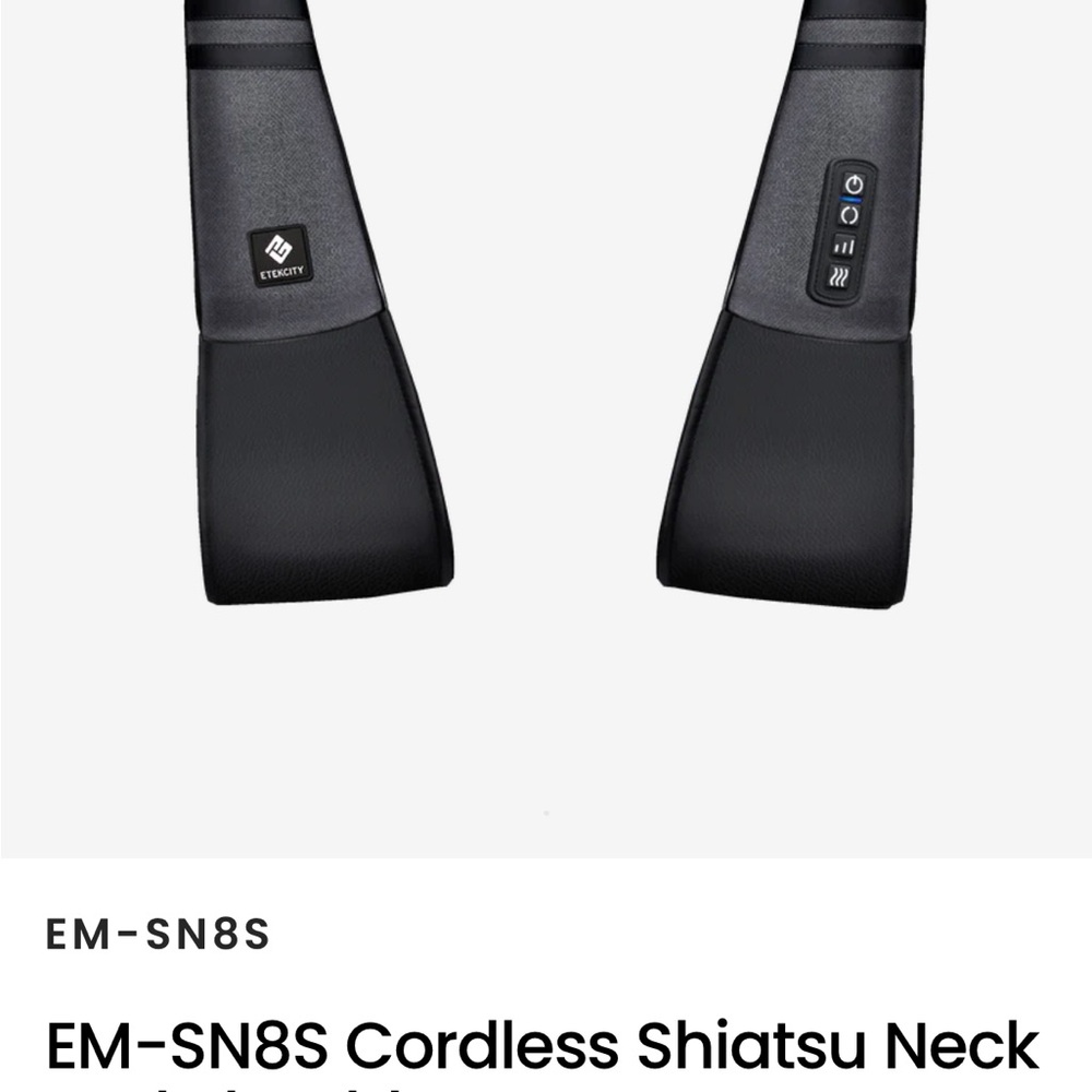 EM-SN8S Cordless Shiatsu Neck Massager - Black